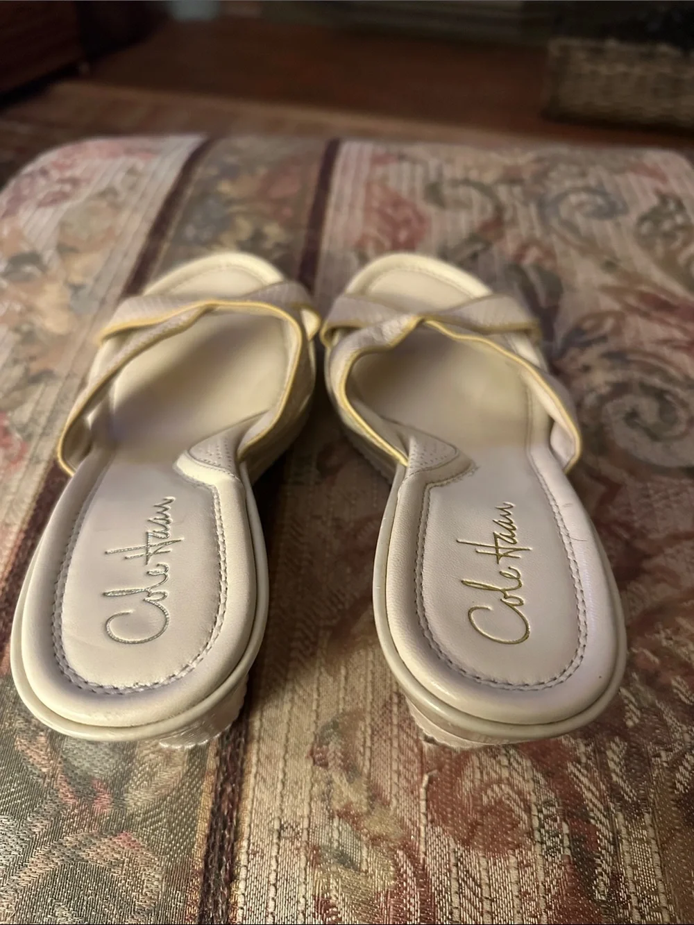 Cole Haan Nike Air Snake Print Crisscross Wedge Sandals 9B